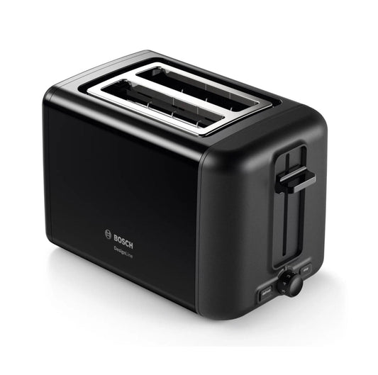 Bosch Design Line TAT3P423GB Variable Controls 2 Slot Stainless Steel Toaster Black - William George