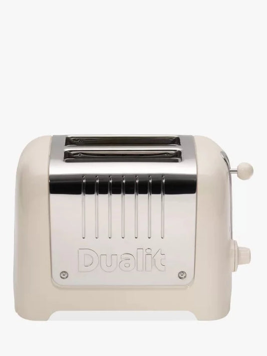 Dualit Lite 2-Slice Toaster with Warming Rack, Canvas White - William George