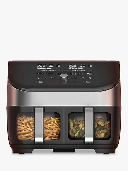 Instant Vortex Plus ClearCook Dual Baskets Air Fryer, 7.6L, Stainless Steel - William George