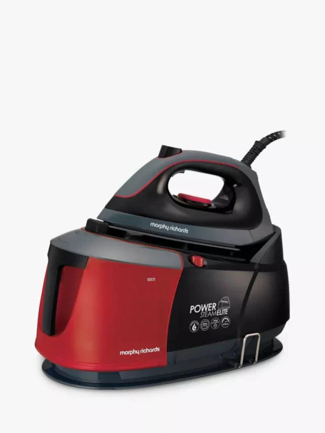 Morphy Richards Auto-Clean Power Steam Elite Steam Generator Iron, Black/Red - William George