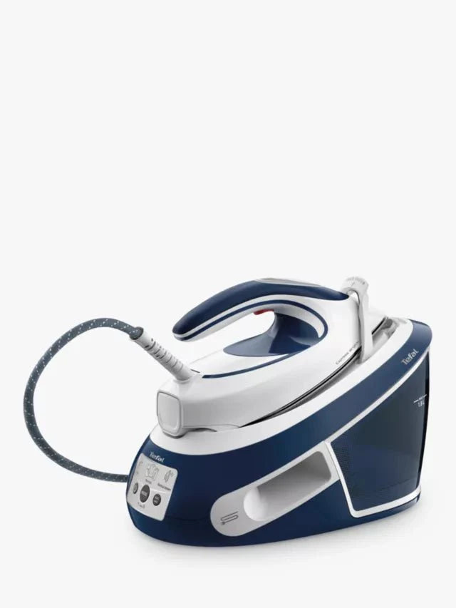 Tefal Express Airglide SV8022 Steam Generator Iron, White/Dress Blue - William George